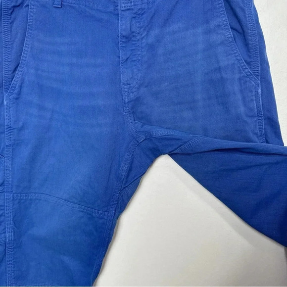 Banana Republic Mens 35R Blue Mill Valley Surplus Canvas Relaxed Taper  Jeans - Picture 7 of 13